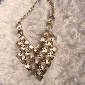 Gold statement necklace